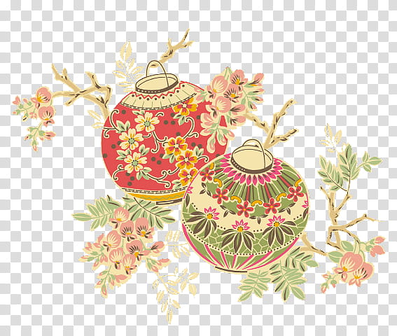 Chinese New Year Ornament, Lantern Festival, Paper Lantern, Sky Lantern, Midautumn Festival, Tangyuan, Embroidery, Art transparent background PNG clipart