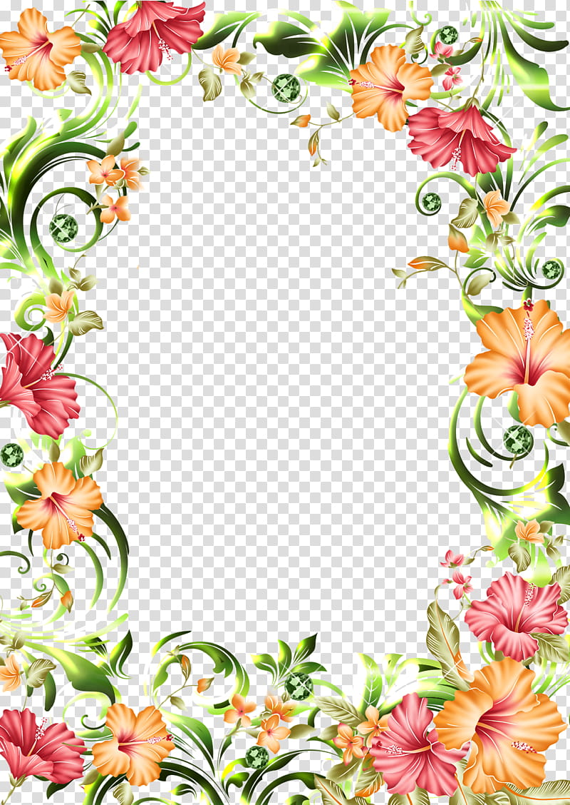 Hibiscus frame flower frame, Frame, Floral Design, Pink, Plant, Interior Design transparent background PNG clipart