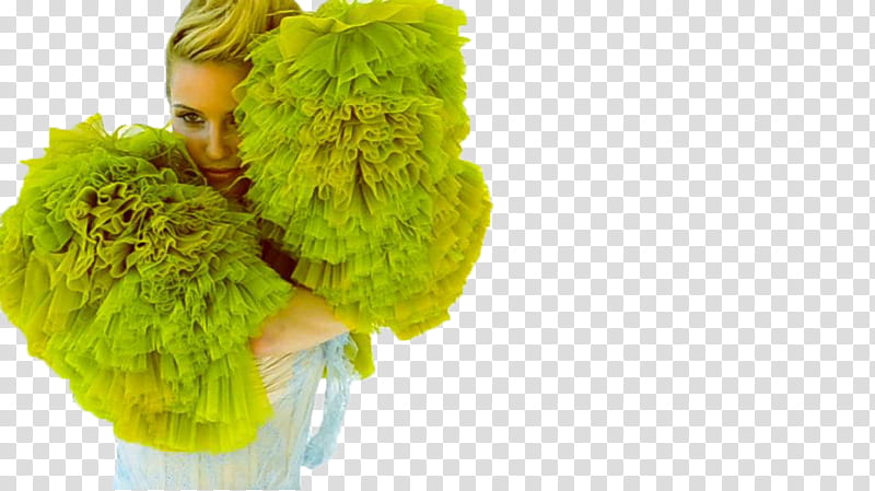 dianna agron, woman holding green pompoms transparent background PNG clipart