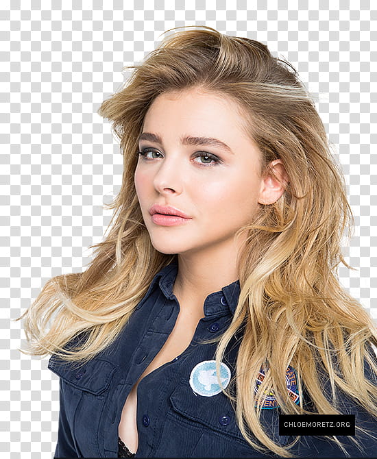 Chloe Moretz, woman in black button-up top transparent background PNG clipart