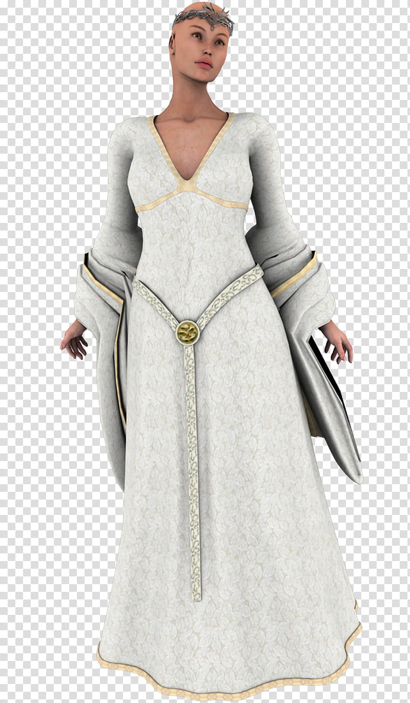 lady jane, woman with white dress CGI illustration transparent background PNG clipart