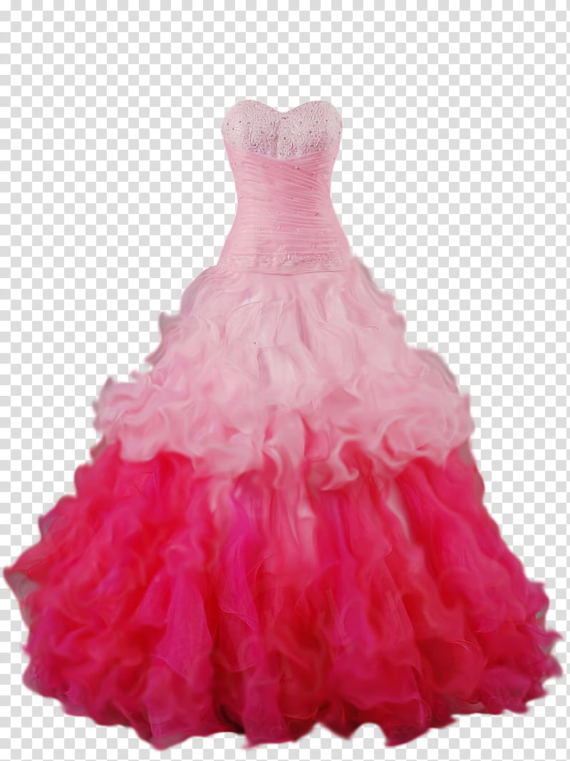 Gown , women's pink sweetheart dress on blue background transparent background PNG clipart