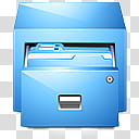 Oxygen Refit, drawer, blue organizer icon transparent background PNG clipart