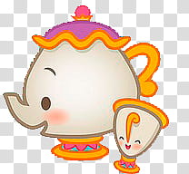 disney, Disney Beauty and the Beast Mrs. Potts and Chip illustration transparent background PNG clipart