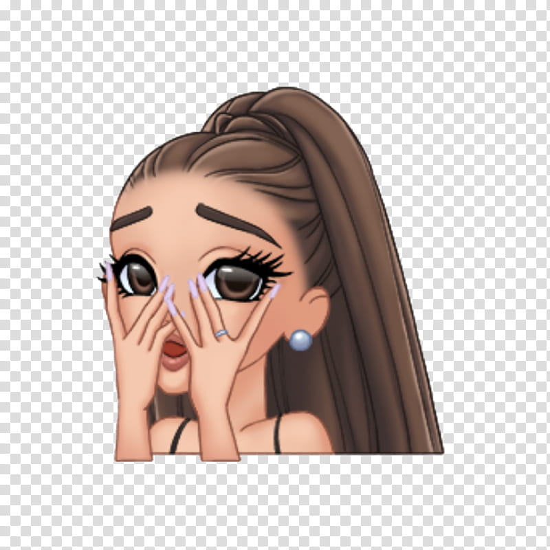 Arimojis part II elliexcutiepie, Ariana Grande emoji transparent background PNG clipart