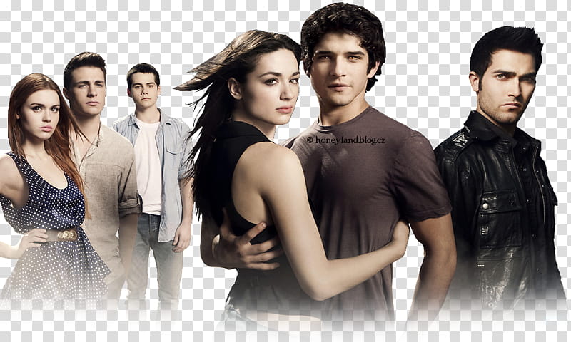 with Teen Wolf , six men and women transparent background PNG clipart