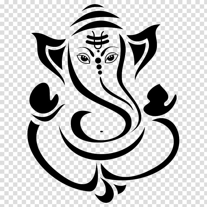 Side face of ganesh in black line art posters for the wall • posters  graphic, art, artistic | myloview.com
