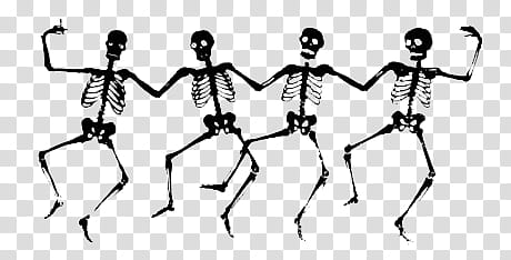 FILES, four skeletons illustration transparent background PNG clipart