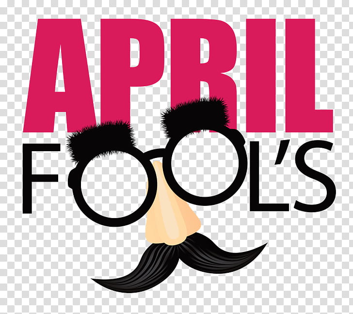 April Fools Day, Logo, Jester, Glasses, Text transparent background PNG clipart