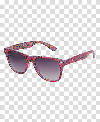 Girly, red and multicolored framed Wayfarer-styled sunglasses transparent background PNG clipart