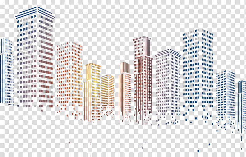 Skyline City, Building, Highrise Building, Architecture, Building Materials, Geometry, Drawing, Construction transparent background PNG clipart