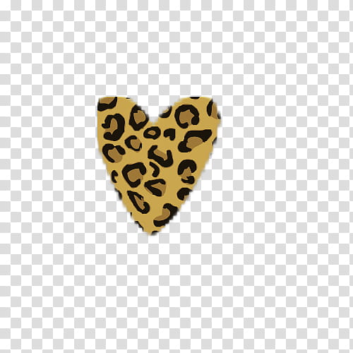 Regalo Por mil Fans, brown and black leopard pattern heart transparent background PNG clipart