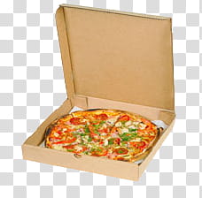 Food, Pizza inside box transparent background PNG clipart