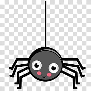 Halloween s, black spider illustration transparent background PNG clipart