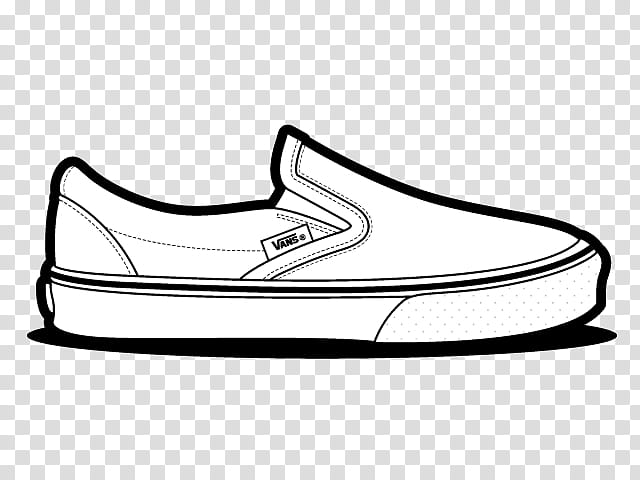 Vans Classic Slip On Vans slip on shoe sketch transparent