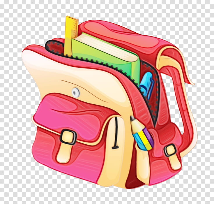 School Bag, Watercolor, Paint, Wet Ink, Backpack, , Art, Royaltyfree transparent background PNG clipart