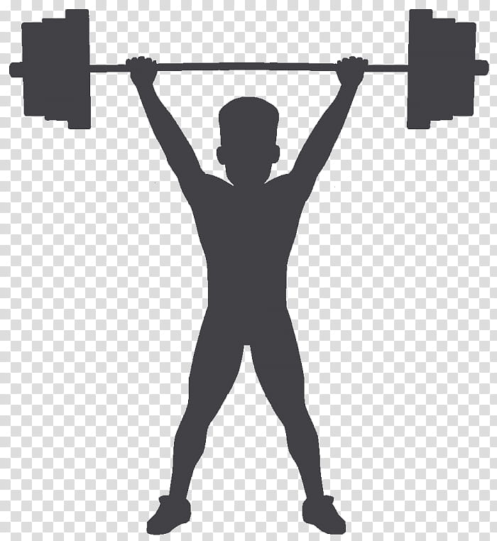 Exercise, Weight TRAINING, Olympic Weightlifting, Bodybuilding, Silhouette, Drawing, Overhead Press, Barbell transparent background PNG clipart