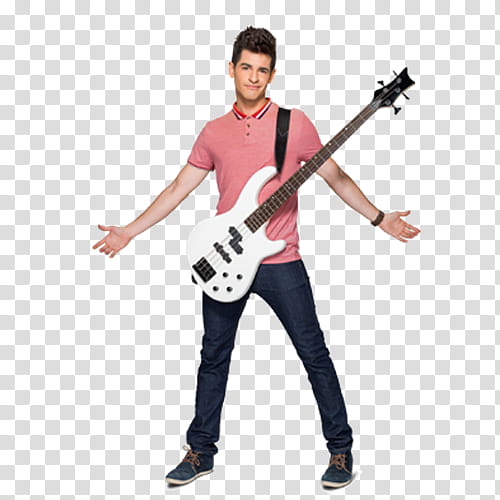 Violetta , man with white bass guitar transparent background PNG clipart