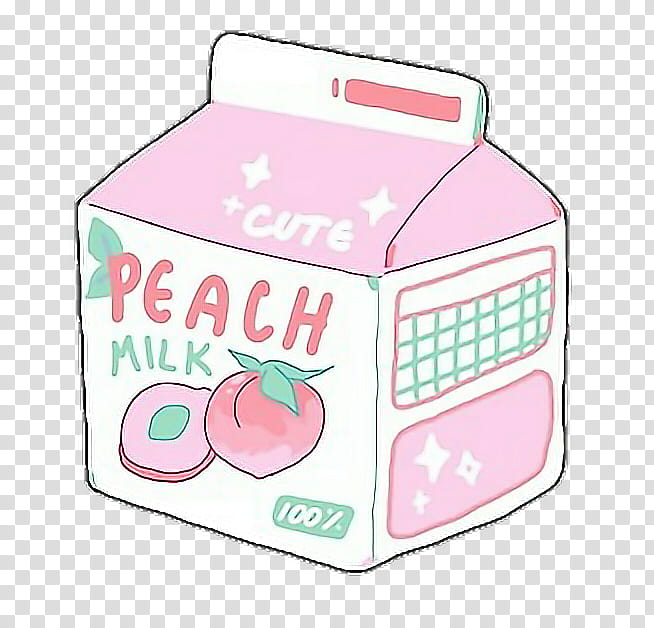 Fruit, Sticker, Decal, Aesthetics, Peach, Pink, Milk, Pastel transparent  background PNG clipart