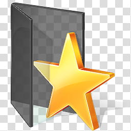 Black Vista, Star folder icon transparent background PNG clipart