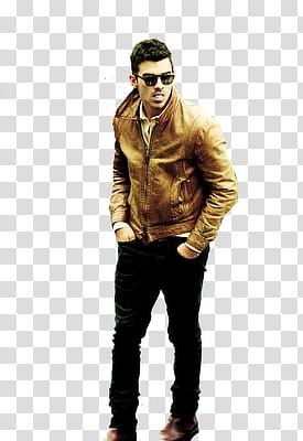 unknown celebrity in brown jacket and black pants standing transparent background PNG clipart