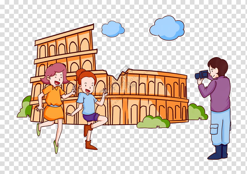 World Tourism Day, Tourist Attraction, Rome, , Travel, Cartoon, Sharing, Animation transparent background PNG clipart
