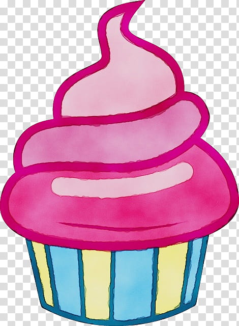 Birthday candle, Watercolor, Paint, Wet Ink, Frozen Dessert, Pink, Ice Cream, Soft Serve Ice Creams transparent background PNG clipart