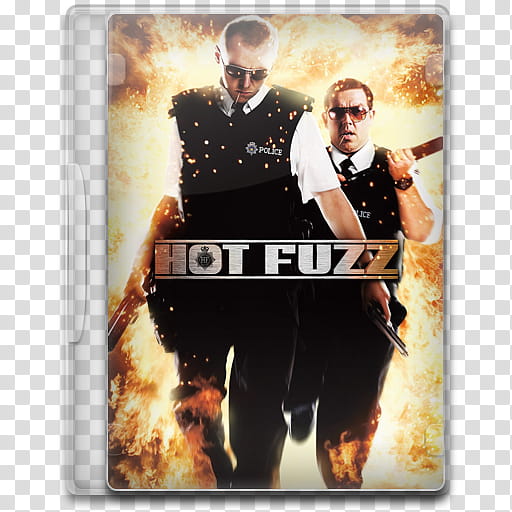 Movie Icon , Hot Fuzz, Hot Fuzz DVD case art transparent background PNG clipart