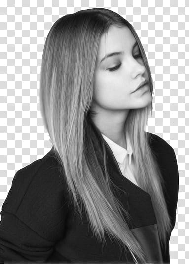 Barbara Palvin, grayscale graphy of woman closing her eyes transparent background PNG clipart