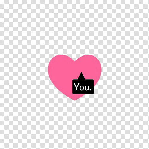 Aesthetic pink mega , pink heart and you text illustration transparent background PNG clipart