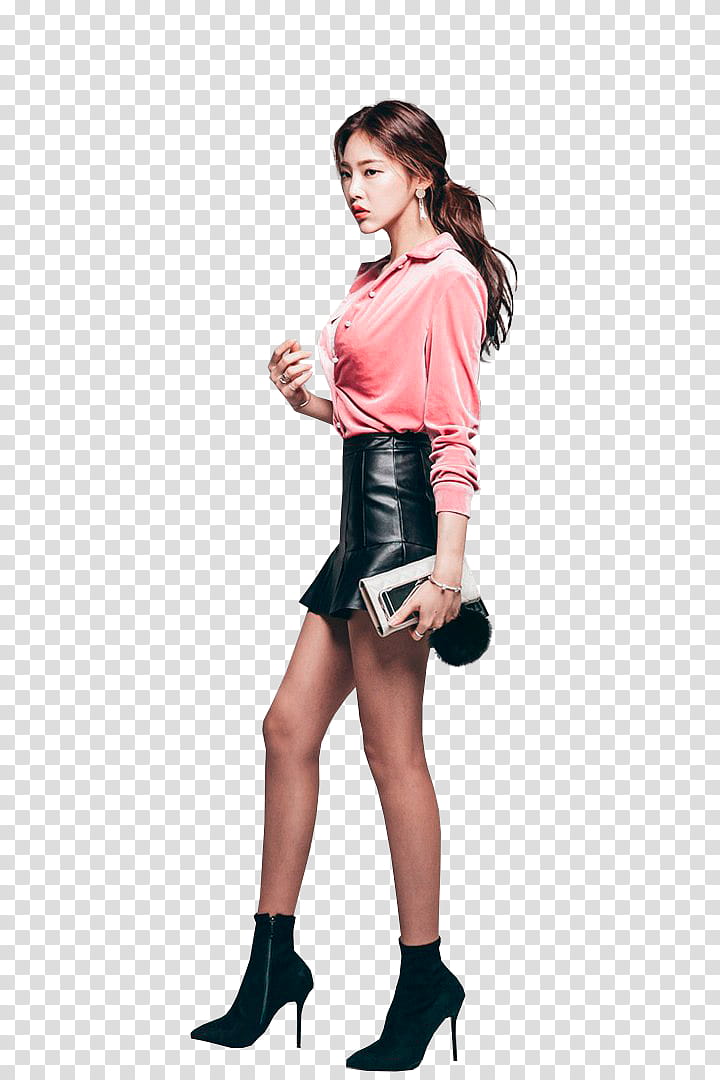 PARK JUNG YOON, woman in pink top transparent background PNG clipart