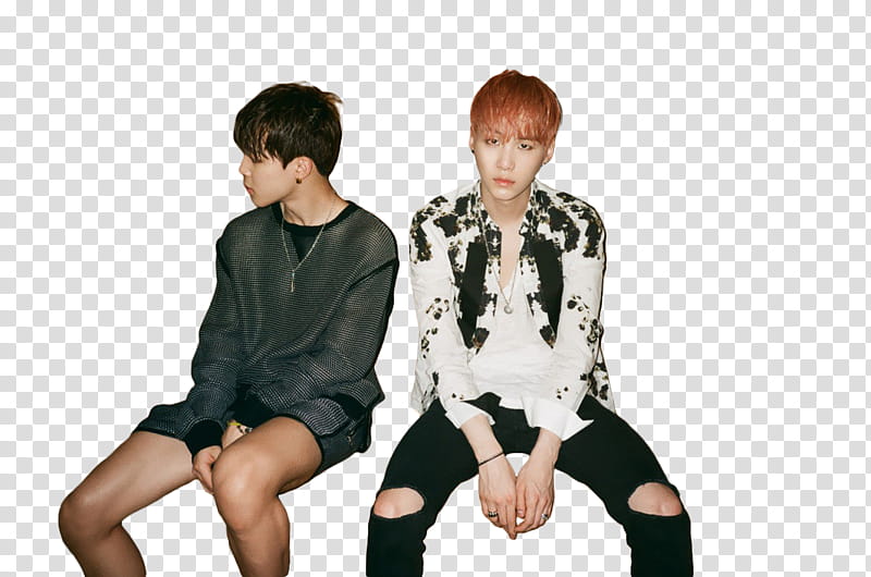 Yoonmin BTS, man sitting on chairs transparent background PNG clipart