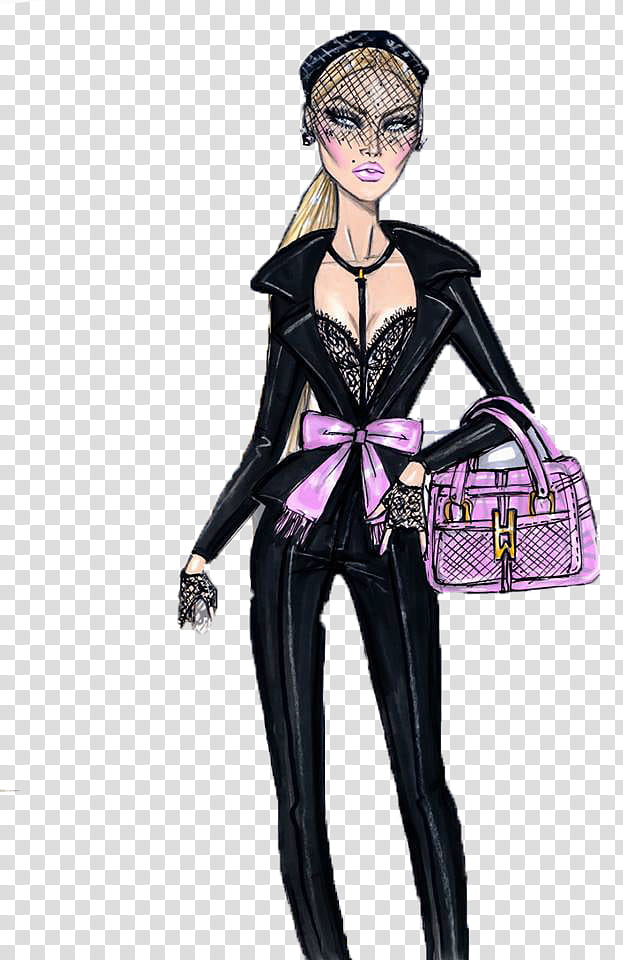 Dolls x Hayden Williams, female character wearing black outfit illustration transparent background PNG clipart