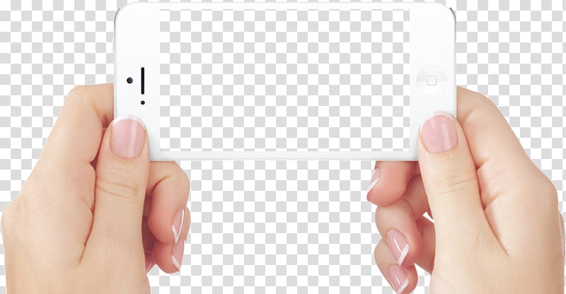 Hands  manos en formato, person holding white iPhone  transparent background PNG clipart