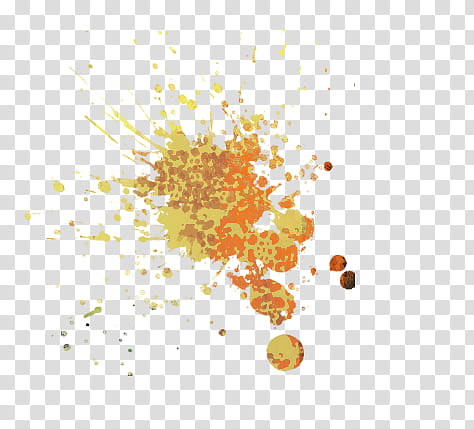 Splash brushes s, yellow and orange splash paint illustration transparent background PNG clipart