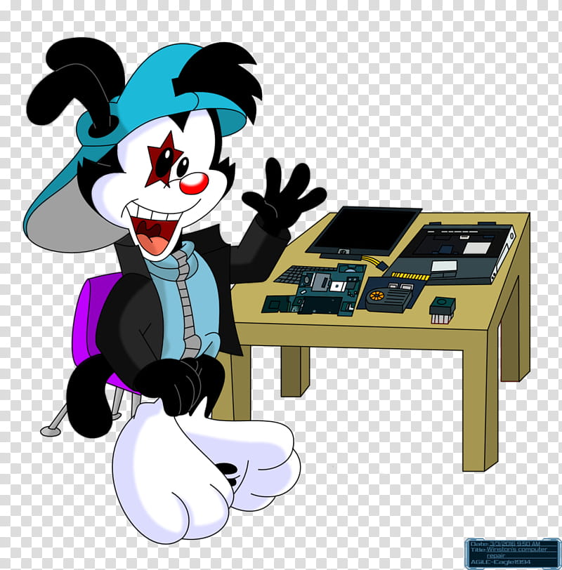 Laptop, Computer Repair Technician, Cartoon, Fan Art, Central Processing Unit, Computer Animation, Film, Animaniacs transparent background PNG clipart