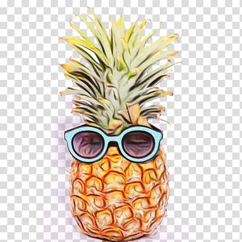 Glasses, Pineapple, Ananas, Fruit, Plant, Food, Poales transparent background PNG clipart