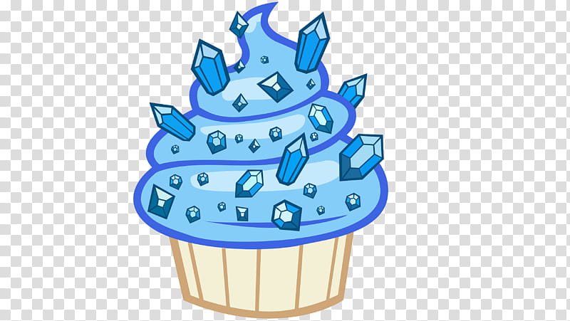 Sapphire cupcake, cupcake with blue crystal icing transparent background PNG clipart