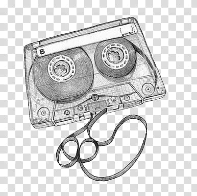 Doodles and Drawing , cassette tape transparent background PNG clipart