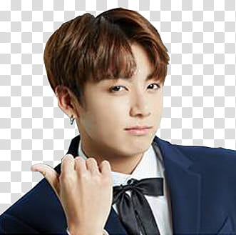 BTS JUNGKOOK, men's blue suit jacket transparent background PNG clipart