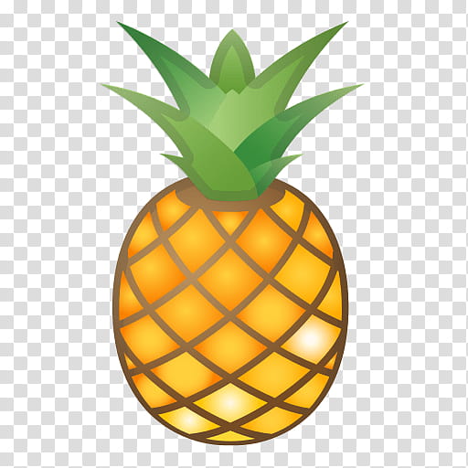 Emoji, Pineapple, Fruit, Berries, Food, Colada, Ananas, Yellow transparent background PNG clipart