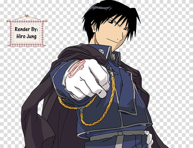 Full Metal Alchemist, man with black haired anime character illustration transparent background PNG clipart