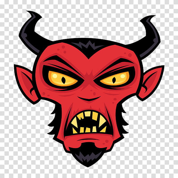 Super halloween parte , red and black devil illustration transparent background PNG clipart
