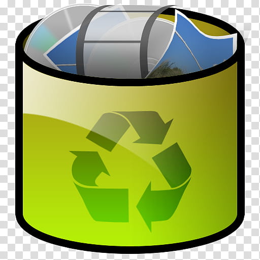 Trash Icons, trash-yellow-to-green-full transparent background PNG clipart