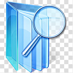 XP BlueTotal, blue magnifying glass illustration transparent background PNG clipart