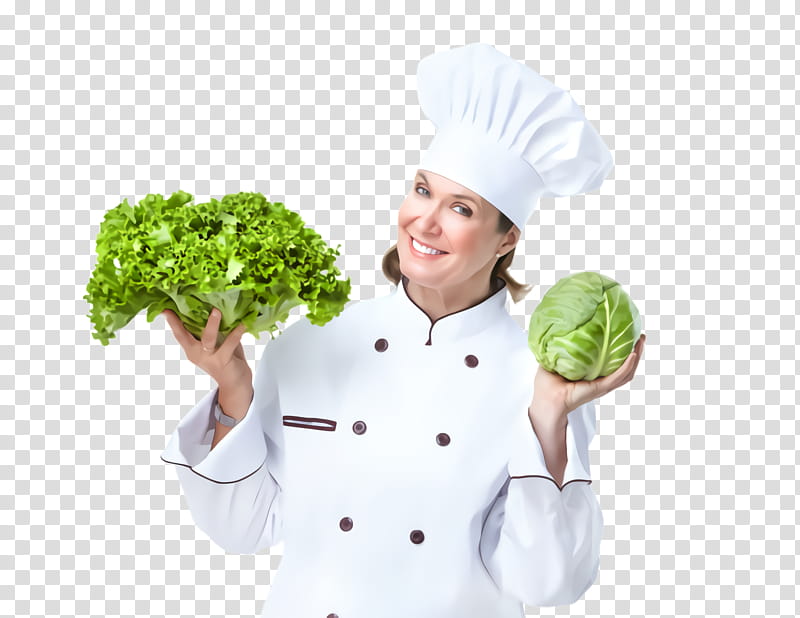 cook chef's uniform chef chief cook broccoli, Chefs Uniform, Vegetable, Food, Leaf Vegetable, Cruciferous Vegetables transparent background PNG clipart