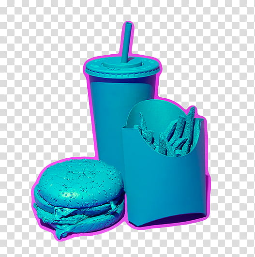 AESTHETIC GRUNGE, burger, fries, and beverage cup transparent background PNG clipart