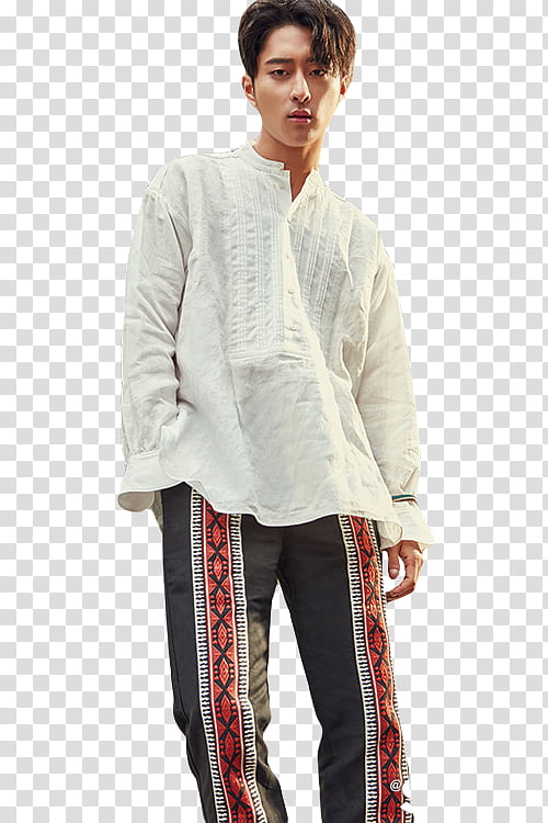 K A R D, man wearing white long-sleeved top transparent background PNG clipart