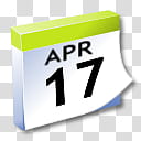 WinXP ICal, April  transparent background PNG clipart