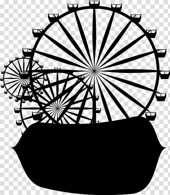Carnival, Traveling Carnival, Fair, Ferris Wheel, Drawing, Tourist Attraction, Blackandwhite, Recreation transparent background PNG clipart